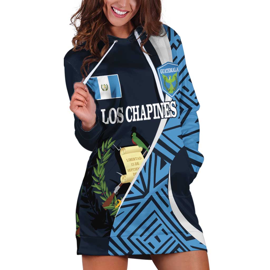 Custom Guatemala Football Hoodie Dress Los Chapines Go Champion - Wonder Print Shop