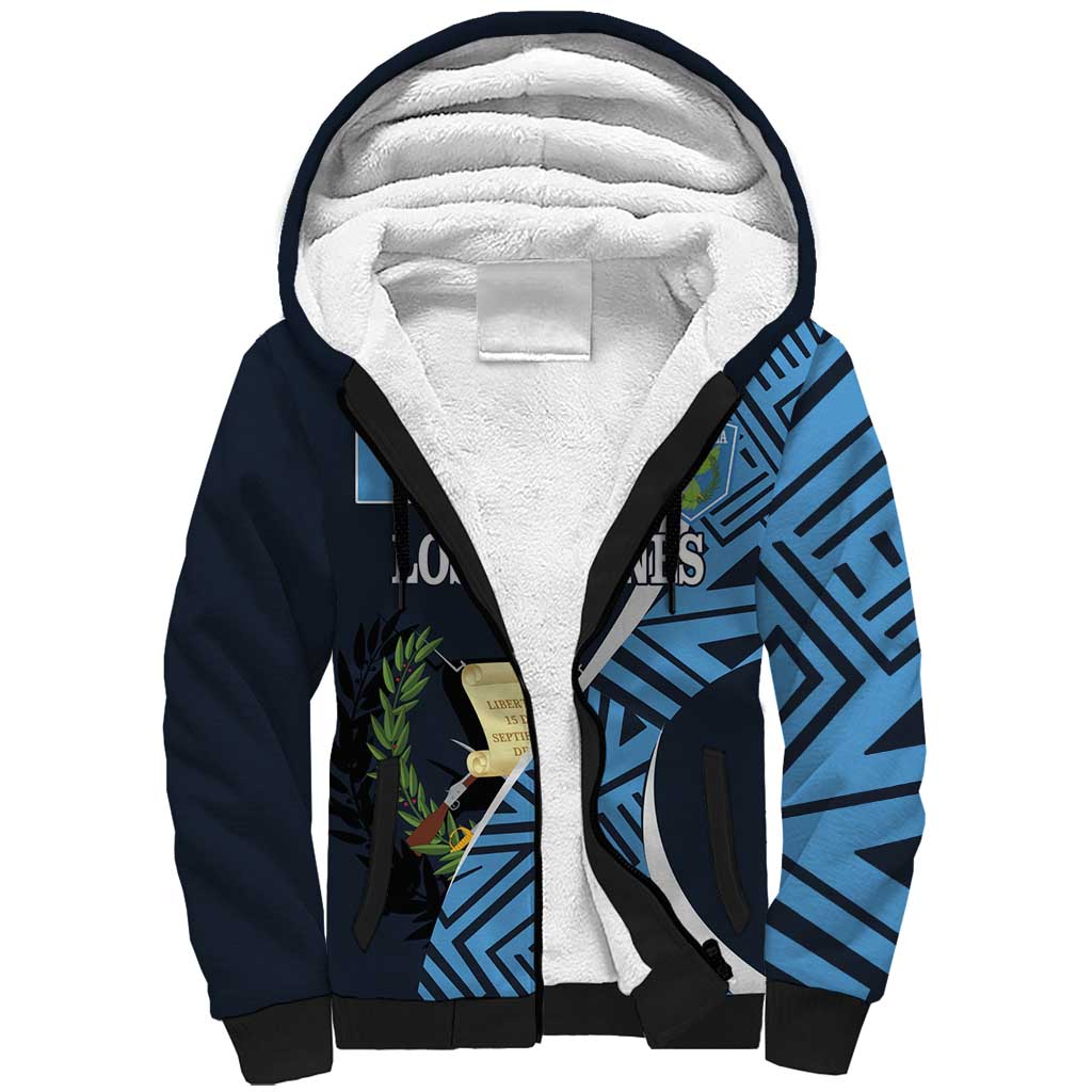 Custom Guatemala Football Sherpa Hoodie Los Chapines Go Champion - Wonder Print Shop