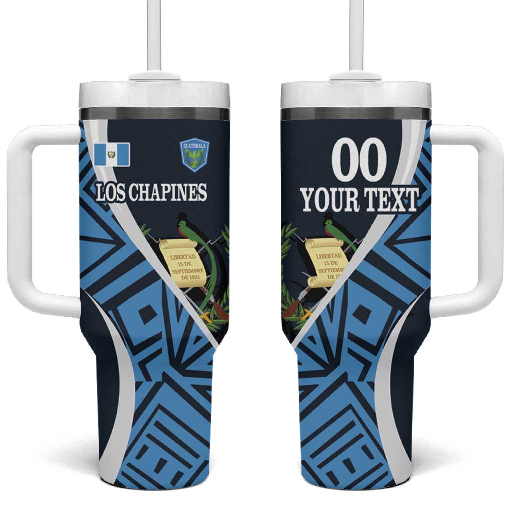 Custom Guatemala Football Tumbler With Handle Los Chapines Go Champion - Wonder Print Shop