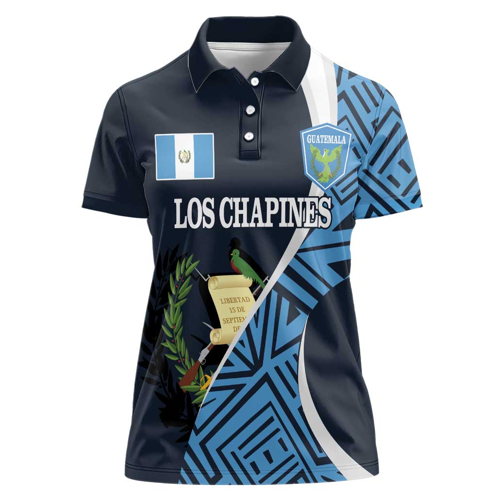 Custom Guatemala Football Women Polo Shirt Los Chapines Go Champion - Wonder Print Shop