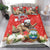 Christmas Costa Rica Bedding Set A Cheerful Sloth Wearing a Santa Hat - Wonder Print Shop