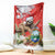 Christmas Costa Rica Blanket A Cheerful Sloth Wearing a Santa Hat