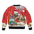 Christmas Costa Rica Bomber Jacket A Cheerful Sloth Wearing a Santa Hat - Wonder Print Shop