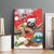 Christmas Costa Rica Canvas Wall Art A Cheerful Sloth Wearing a Santa Hat - Wonder Print Shop