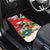 Christmas Costa Rica Car Mats A Cheerful Sloth Wearing a Santa Hat - Wonder Print Shop