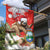 Christmas Costa Rica Garden Flag A Cheerful Sloth Wearing a Santa Hat - Wonder Print Shop