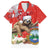 Christmas Costa Rica Hawaiian Shirt A Cheerful Sloth Wearing a Santa Hat - Wonder Print Shop