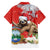 Christmas Costa Rica Hawaiian Shirt A Cheerful Sloth Wearing a Santa Hat - Wonder Print Shop