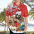 Christmas Costa Rica Hawaiian Shirt A Cheerful Sloth Wearing a Santa Hat - Wonder Print Shop