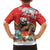 Christmas Costa Rica Hawaiian Shirt A Cheerful Sloth Wearing a Santa Hat - Wonder Print Shop