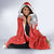 Christmas Costa Rica Hooded Blanket A Cheerful Sloth Wearing a Santa Hat