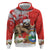 Christmas Costa Rica Hoodie A Cheerful Sloth Wearing a Santa Hat - Wonder Print Shop