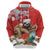 Christmas Costa Rica Hoodie A Cheerful Sloth Wearing a Santa Hat - Wonder Print Shop