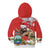 Christmas Costa Rica Kid Hoodie A Cheerful Sloth Wearing a Santa Hat - Wonder Print Shop