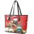 Christmas Costa Rica Leather Tote Bag A Cheerful Sloth Wearing a Santa Hat - Wonder Print Shop