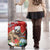 Christmas Costa Rica Luggage Cover A Cheerful Sloth Wearing a Santa Hat - Wonder Print Shop