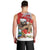 Christmas Costa Rica Men Tank Top A Cheerful Sloth Wearing a Santa Hat - Wonder Print Shop