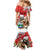 Christmas Costa Rica Mermaid Dress A Cheerful Sloth Wearing a Santa Hat - Wonder Print Shop