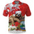 Christmas Costa Rica Polo Shirt A Cheerful Sloth Wearing a Santa Hat - Wonder Print Shop