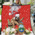 Christmas Costa Rica Quilt A Cheerful Sloth Wearing a Santa Hat - Wonder Print Shop