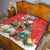 Christmas Costa Rica Quilt A Cheerful Sloth Wearing a Santa Hat - Wonder Print Shop