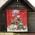 Christmas Costa Rica Quilt A Cheerful Sloth Wearing a Santa Hat - Wonder Print Shop