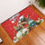 Christmas Costa Rica Rubber Doormat A Cheerful Sloth Wearing a Santa Hat - Wonder Print Shop