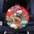 Christmas Costa Rica Spare Tire Cover A Cheerful Sloth Wearing a Santa Hat - Wonder Print Shop