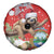 Christmas Costa Rica Spare Tire Cover A Cheerful Sloth Wearing a Santa Hat - Wonder Print Shop