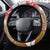 Christmas Costa Rica Steering Wheel Cover A Cheerful Sloth Wearing a Santa Hat - Wonder Print Shop