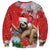 Christmas Costa Rica Sweatshirt A Cheerful Sloth Wearing a Santa Hat - Wonder Print Shop