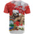 Christmas Costa Rica T Shirt A Cheerful Sloth Wearing a Santa Hat - Wonder Print Shop