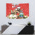 Christmas Costa Rica Tapestry A Cheerful Sloth Wearing a Santa Hat - Wonder Print Shop