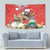 Christmas Costa Rica Tapestry A Cheerful Sloth Wearing a Santa Hat - Wonder Print Shop