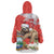 Christmas Costa Rica Wearable Blanket Hoodie A Cheerful Sloth Wearing a Santa Hat - Wonder Print Shop