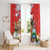 Christmas Costa Rica Window Curtain A Cheerful Sloth Wearing a Santa Hat - Wonder Print Shop