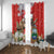 Christmas Costa Rica Window Curtain A Cheerful Sloth Wearing a Santa Hat - Wonder Print Shop