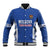 Custom Moldova Football Baseball Jacket Tricolorii Tree Of Life Blue Version - Wonder Print Shop