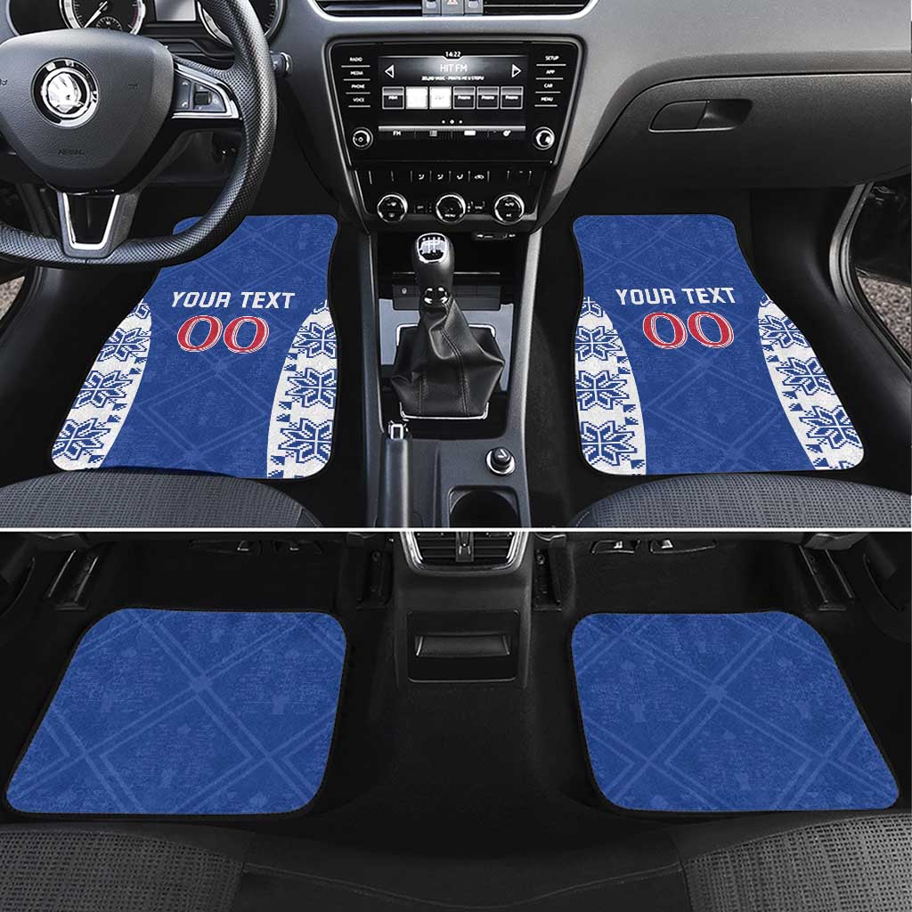 Custom Moldova Football Car Mats Tricolorii Tree Of Life Blue Version - Wonder Print Shop