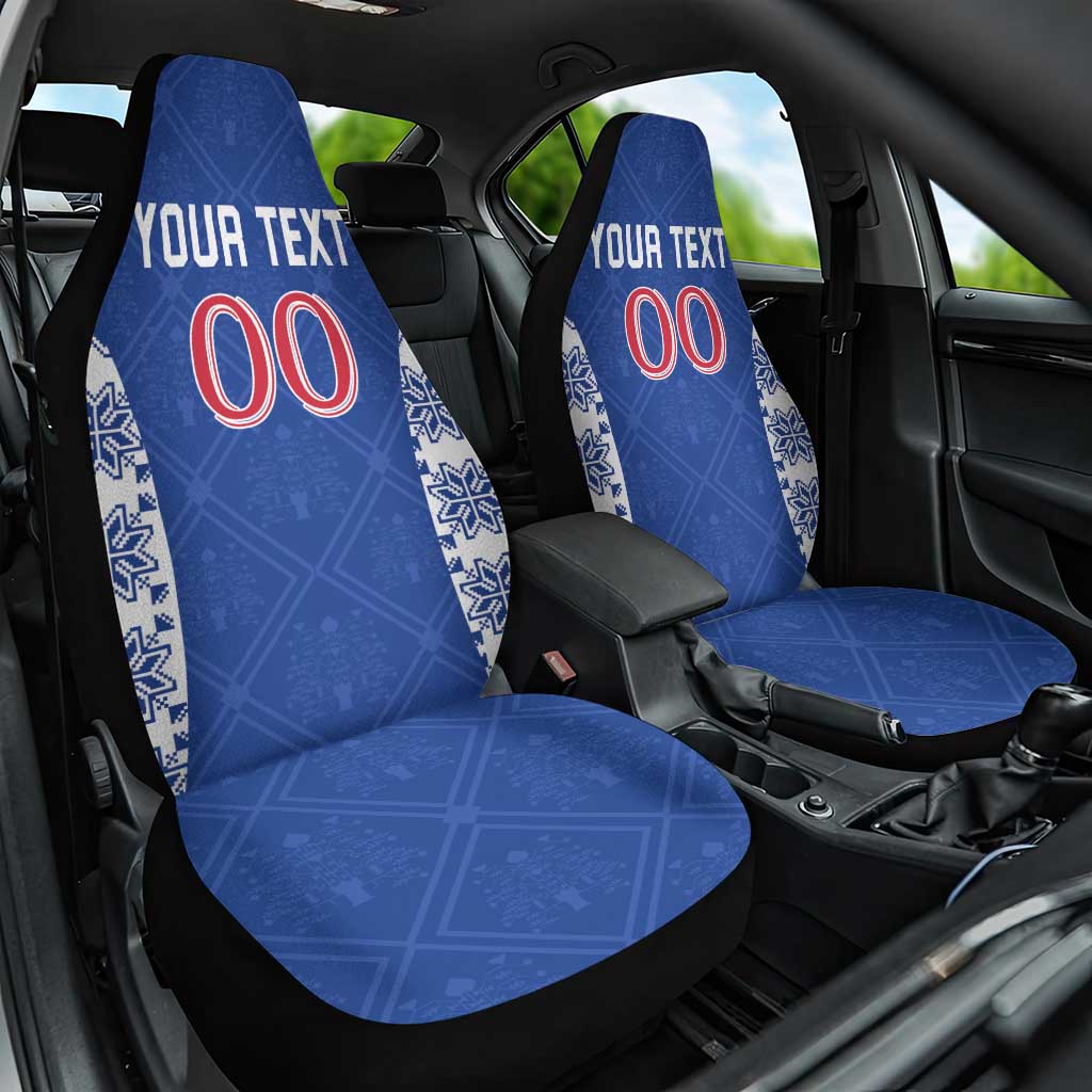 Custom Moldova Football Car Seat Cover Tricolorii Tree Of Life Blue Version - Wonder Print Shop