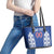 Custom Moldova Football Leather Tote Bag Tricolorii Tree Of Life Blue Version - Wonder Print Shop