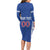 Custom Moldova Football Long Sleeve Bodycon Dress Tricolorii Tree Of Life Blue Version - Wonder Print Shop