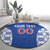 Custom Moldova Football Round Carpet Tricolorii Tree Of Life Blue Version