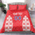 Custom Moldova Football Bedding Set Tricolorii Tree Of Life Red Version