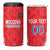 Custom Moldova Football 4 in 1 Can Cooler Tumbler Tricolorii Tree Of Life Red Version