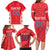 Custom Moldova Football Family Matching Long Sleeve Bodycon Dress and Hawaiian Shirt Tricolorii Tree Of Life Red Version - Wonder Print Shop