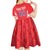 Custom Moldova Football Kid Short Sleeve Dress Tricolorii Tree Of Life Red Version - Wonder Print Shop