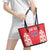 Custom Moldova Football Leather Tote Bag Tricolorii Tree Of Life Red Version - Wonder Print Shop