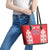 Custom Moldova Football Leather Tote Bag Tricolorii Tree Of Life Red Version - Wonder Print Shop