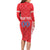 Custom Moldova Football Long Sleeve Bodycon Dress Tricolorii Tree Of Life Red Version - Wonder Print Shop